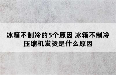 冰箱不制冷的5个原因 冰箱不制冷压缩机发烫是什么原因